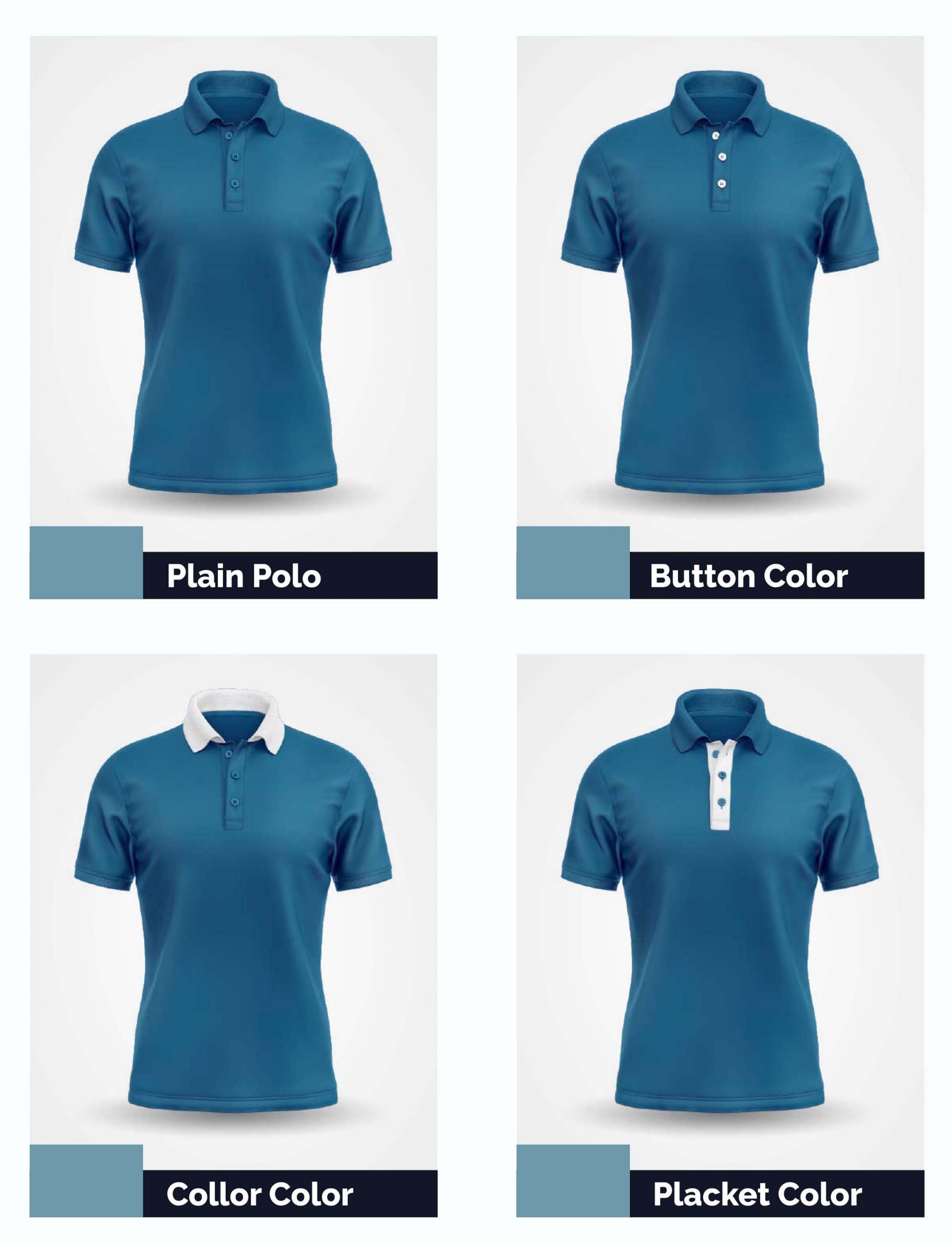 Scott International custom polo t-shirt with pattern alteration and logo placement